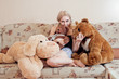 woman on couch