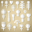set of paper flowers set of paper flowers