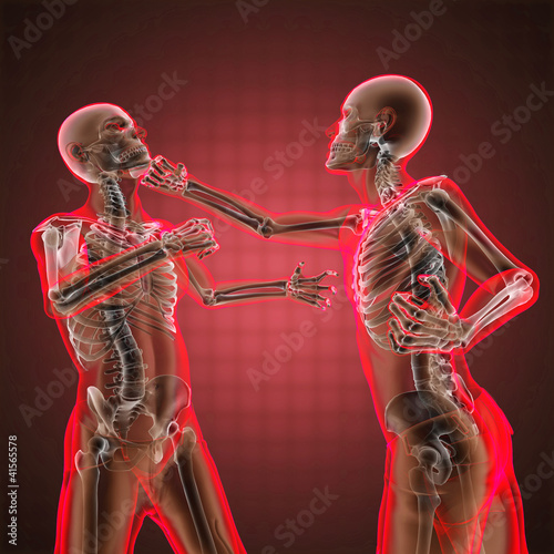 Illustration: Boxing men Boxing men