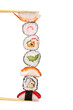 Maxi sushi, isolated on white background