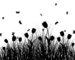 Vektor: meadow silhouette meadow silhouette