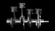 Video: Engine pistons on a crankshaft, isolated,with clipping path Engine pistons on a crankshaft, isolated,with clipping path