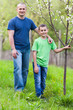 Father and son outdoor