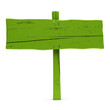 Illustration: panneau indicateur bois peint en vert. Green sign panneau indicateur bois peint en vert. Green sign