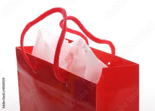 Photo: red shopping bag red shopping bag
