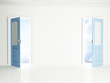 Two open doors in the interior