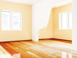 empty room with two windows