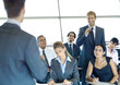 Businesspeople in seminar