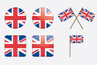 badges with United Kingdom flag vector illustration badges with United Kingdom flag vector illustration