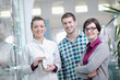 pharmacist suggesting medical drug to buyer in pharmacy