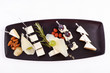plate with different types cheese