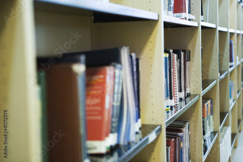 Photo: Bookshelves in library Bookshelves in library