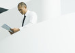 Businessman looking at document
