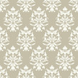 Seamless Flowers/Leafs Damask Pattern Beige