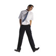Man jumping with hands in pockets