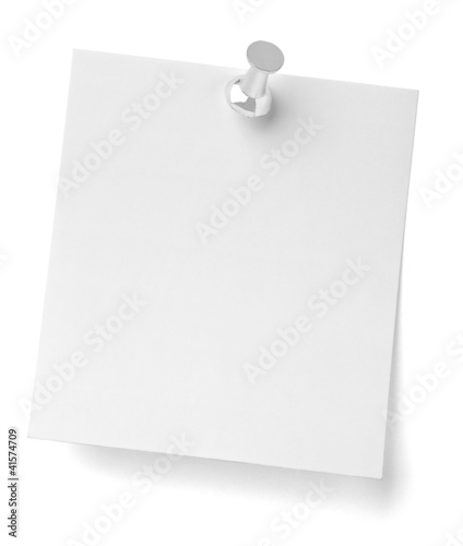 Photo: push pin and note paper office business push pin and note paper office business