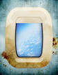 Photo: Old Airplane window. Old Airplane window.