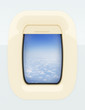 Photo: Airplane window. Airplane window.