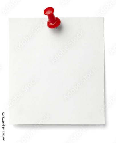 Photo: push pin and note paper office business push pin and note paper office business