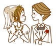 新郎　新婦　イラスト