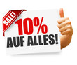 10% auf alles! Button, Icon 10% auf alles! Button, Icon