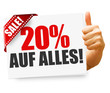 20% auf alles! Button, Icon 20% auf alles! Button, Icon