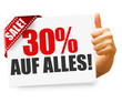 30% auf alles! Button, Icon 30% auf alles! Button, Icon