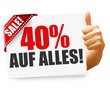 40% auf alles! Button, Icon 40% auf alles! Button, Icon