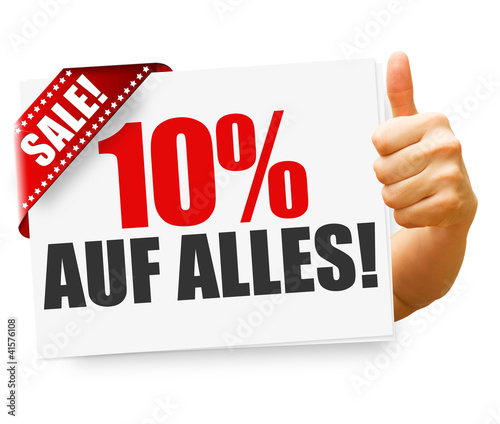 Photo: 10% auf alles! Button, Icon 10% auf alles! Button, Icon