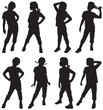 Silhouettes of girls Silhouettes of girls