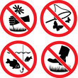 Nature protection vector signs
