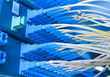 network server room routers and fiber optical cables network server room routers and fiber optical cables