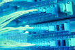 network server room routers and fiber optical cables network server room routers and fiber optical cables