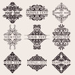Set Of Nine Ornate Banner Text Quad