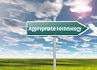 Signpost "Appropriate Technology"