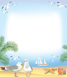 Sea beach frame