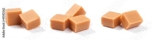 Photo: Milk Caramel Candy on white Milk Caramel Candy on white