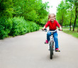 girl with bicycle