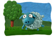 Plasticine sheep