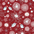 floral pattern with birds