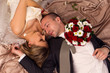 Happy bride and groom Happy bride and groom