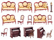 Guest room isolated furniture toys