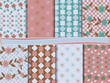 Abstract vector set of scrapbook paper