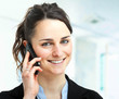Young businesswoman at phone Young businesswoman at phone