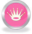 The pink button with white crown