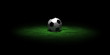 soccer ball on grass in the dark