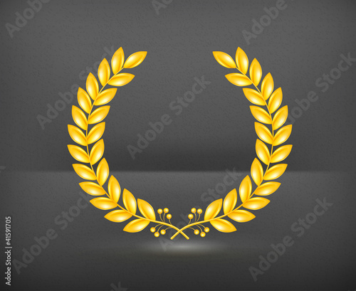 Vector: Laurel Wreath Gold Laurel Wreath Gold