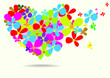 abstract floral heart abstract floral heart