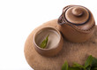 chinese tea ceremony at bamboo with white background chinese tea ceremony at bamboo with white background