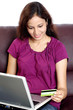 Young woman online shopping